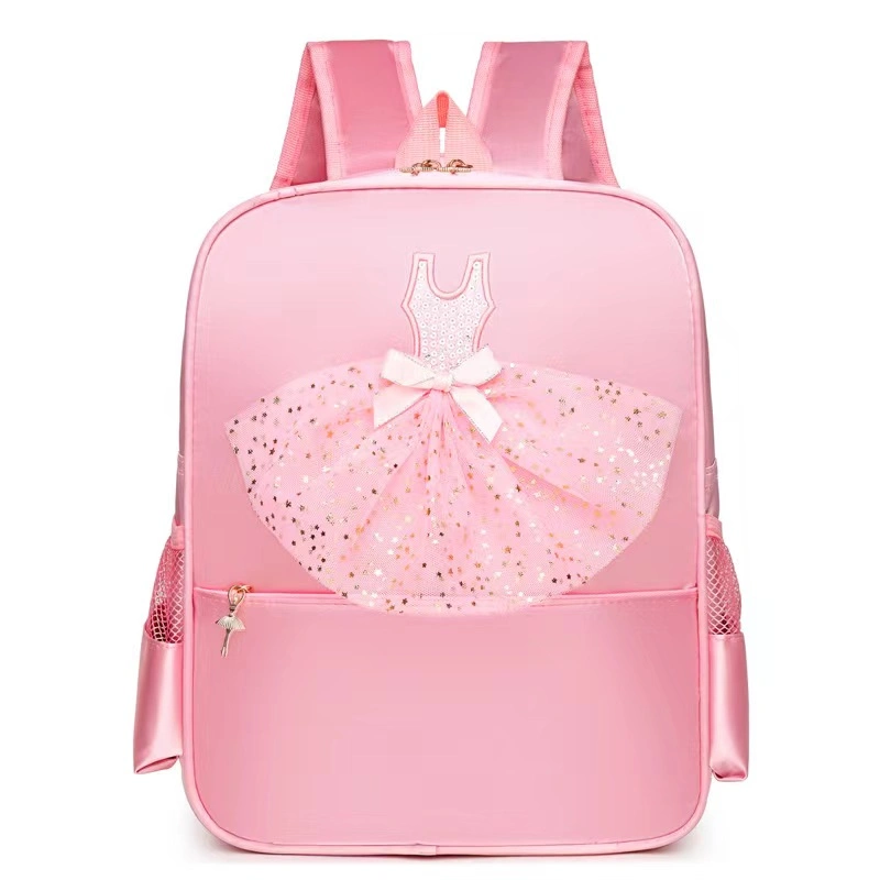 Fashionable Factory Price Wholesales Custom Logo Designs Good Quality Dance Bags Cute Pink Kids Girls Ballet Backpack