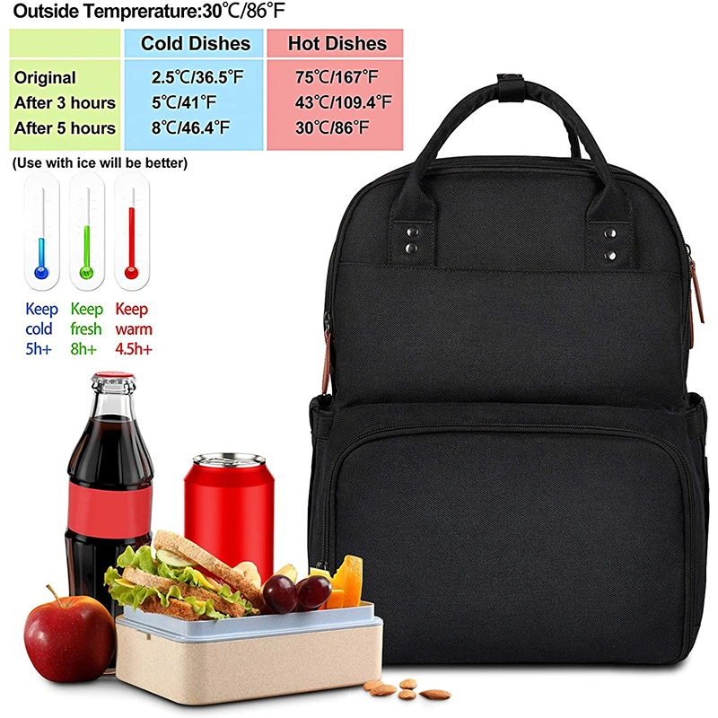 Outdoor Business Travel Lunch Cooler Computer Laptop Backpack with USB