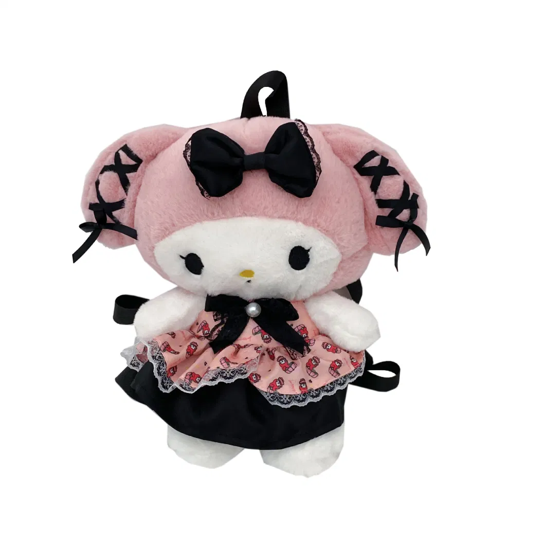 Factory Sanrio Cartoon Anime Doll Bag Cute Faux Fur Backpack Cute Kuromi My Melody Schoolbag Stuffed Toys Fashion Kids Gift Backpack