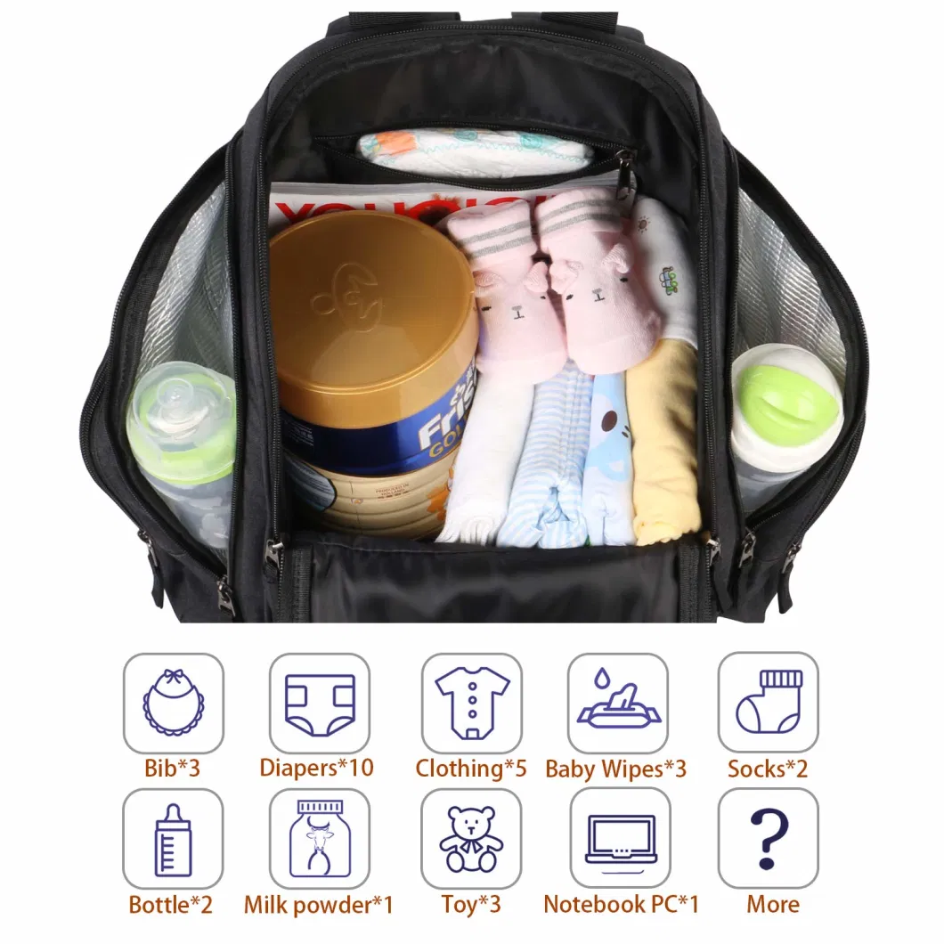 Multi-Function Large Travel Backpack Diaper Bag Nappy Bags for Baby Nursing Care