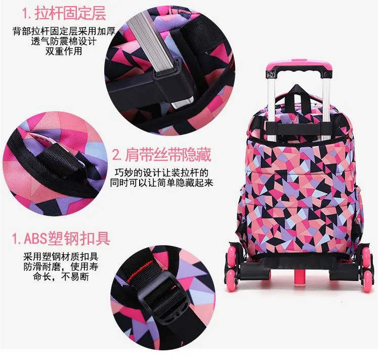 Wholesale Trolley Travel Backpack MD6132t with Acceptance of Custom Designs