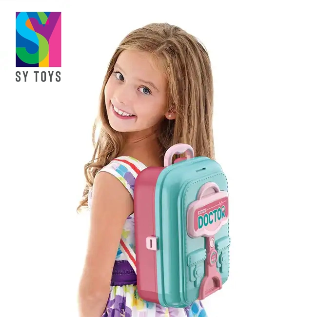 Sy Wholesales Educational Most Popular 3 in 1 Backpack Preschool Medicine Box Doctor Pretend Doctor Set Doctor Toys for Kids