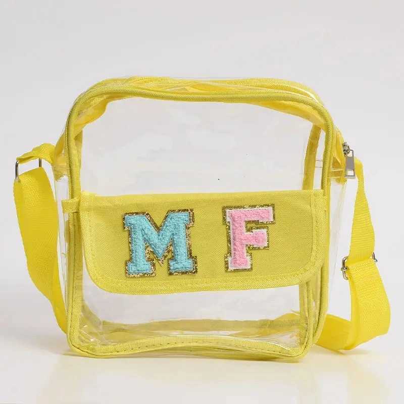 2023 Summer New Fashion Lightweight Children Travel Sling Bags for Kids Girls Clear PVC Backpack Bag