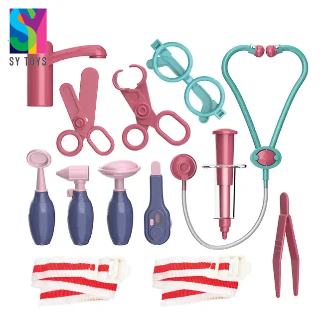 Sy Wholesales Educational Most Popular 3 in 1 Backpack Preschool Medicine Box Doctor Pretend Doctor Set Doctor Toys for Kids