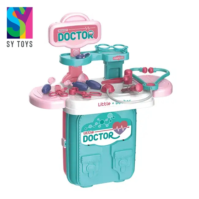 Sy Wholesales Educational Most Popular 3 in 1 Backpack Preschool Medicine Box Doctor Pretend Doctor Set Doctor Toys for Kids