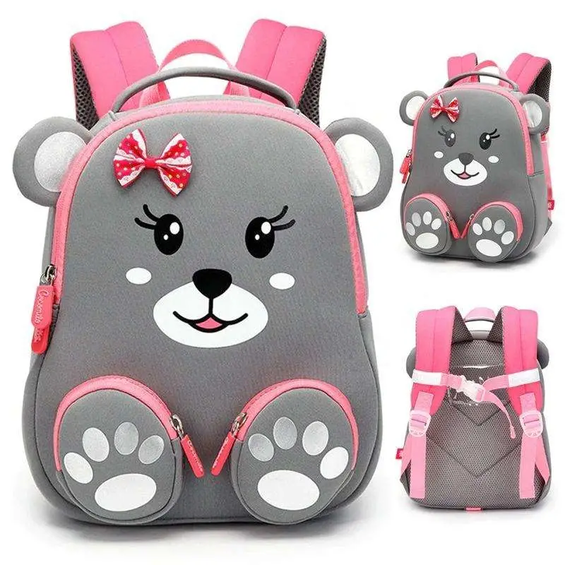 Fashion 3D Lovely Water Proof Picture Animals Design Children Custom Backpacks Kids School Bag for Girls Boys