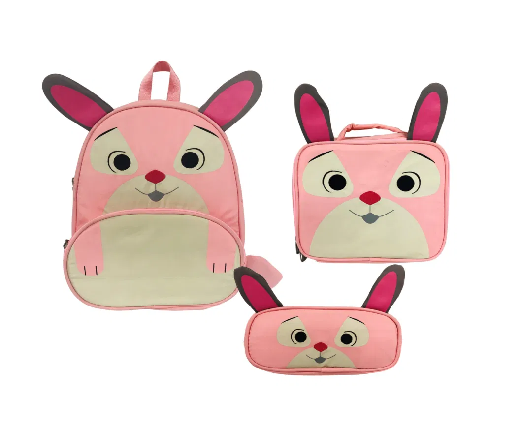 Wholesale Customized Logo Children School Bags Animal Rabbit Cartoon Kids Backpacks