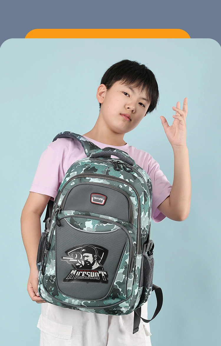 Custom Kids Camouflage Backpack Large Capacity Boy Cool School Backpack