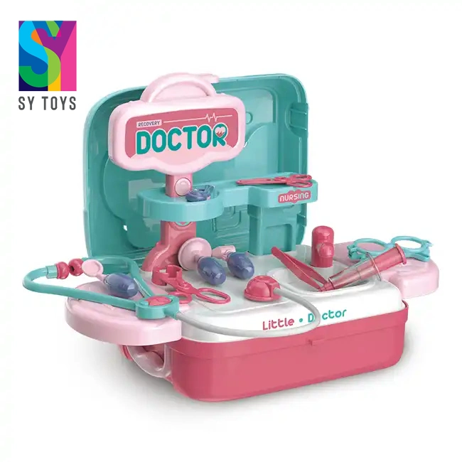 Sy Wholesales Educational Most Popular 3 in 1 Backpack Preschool Medicine Box Doctor Pretend Doctor Set Doctor Toys for Kids