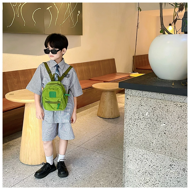 Fashion Kindergarten Baby Wholesale Breathable Backpack Cartoon Candy Color Simple Schoolbag Backpack