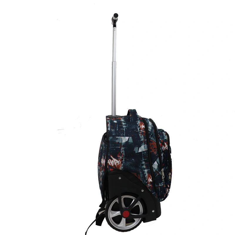 Custom Fashion Printing Wheel Trolley Bag School Bag Student Kids Backpack