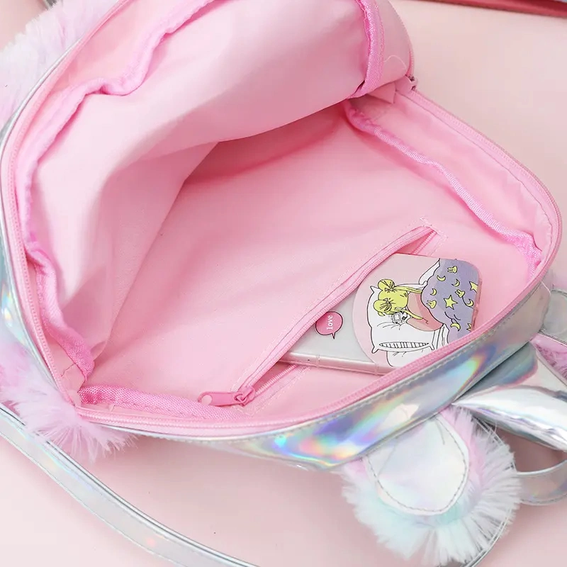 Fashion Bag Girls Plush Pink Travel Backpack Kids Cute Unicorn School Bags Charm Unicorn Backpack