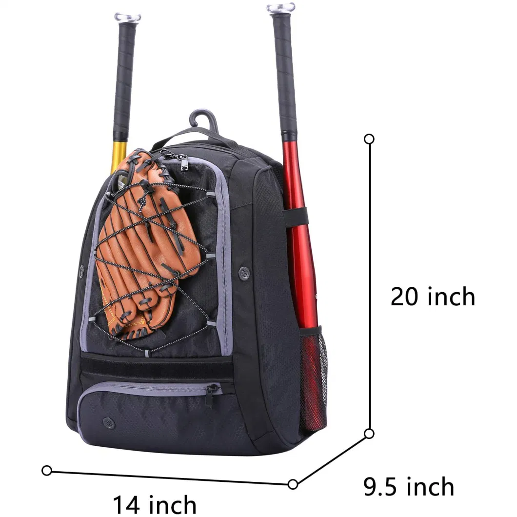 Outdoors Baseball Backpack for Youth and Adults Softball Equipment Bags with Shoe Compartment