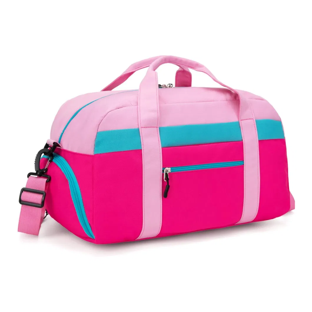 Hillyou Kids Duffle Bag for Boys or Girls, Fit School Practice, or Overnight Travel Bag-Rosy