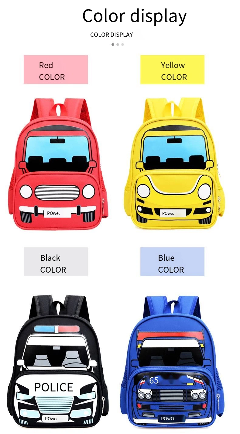 Car Kids School Backpack Cute Cartoon Backpack Casual Backpack Kids Backpack