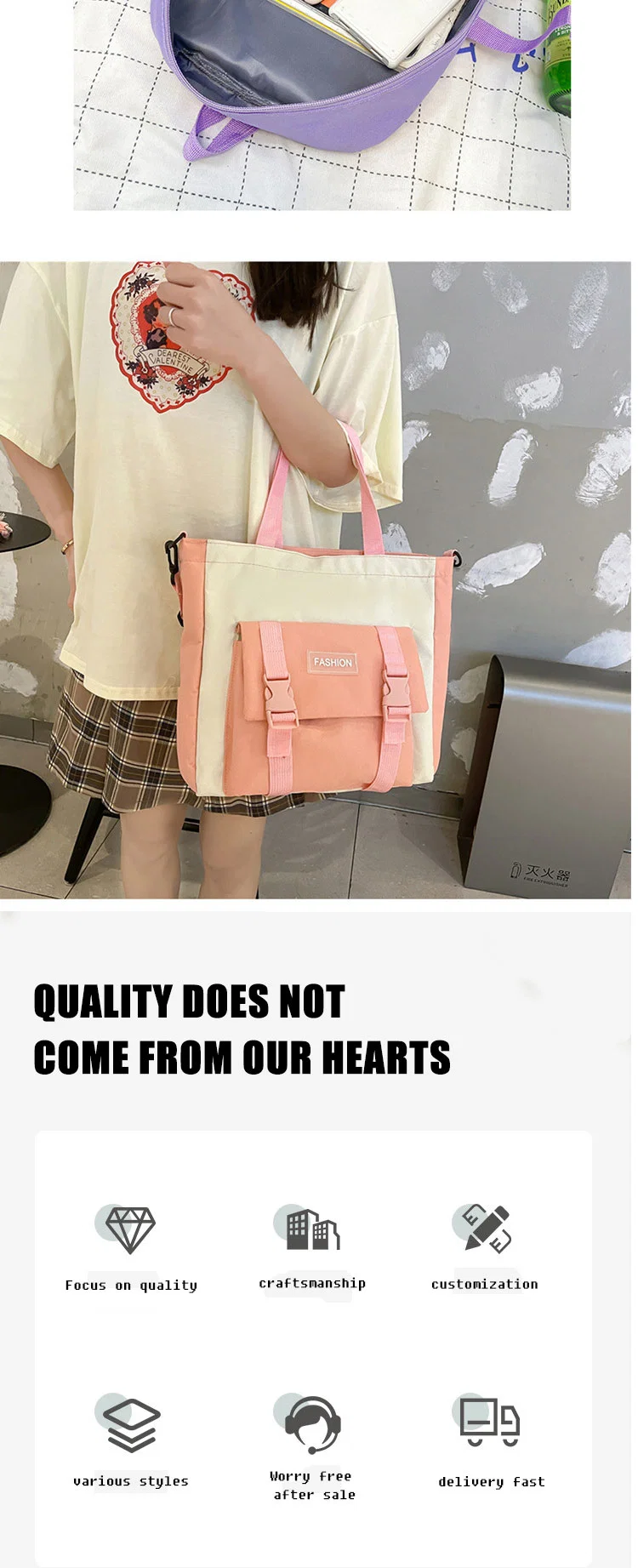 School Bags Girls&prime; Backpack Book Bag Nylon Shoulder Bag Primary School Cute for Students 5 in 1 Set Waterproof Kids Backpack