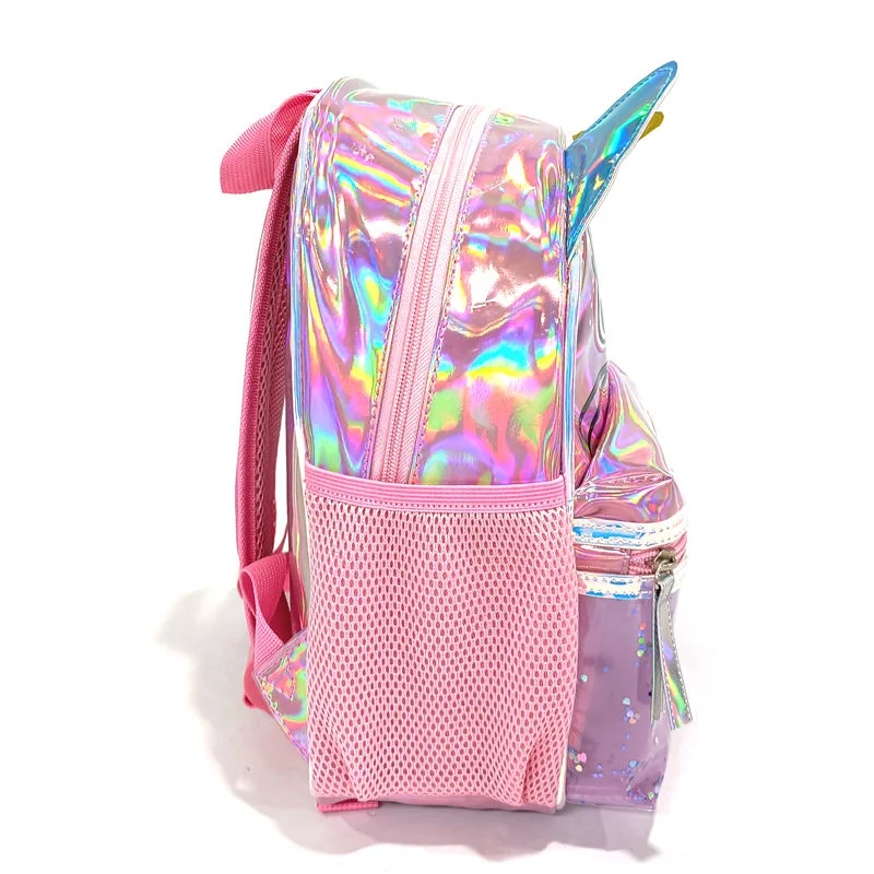 Animal Cartoon Holographic PU Toddler Backpack Kids School Bag for Kindergarten Kids