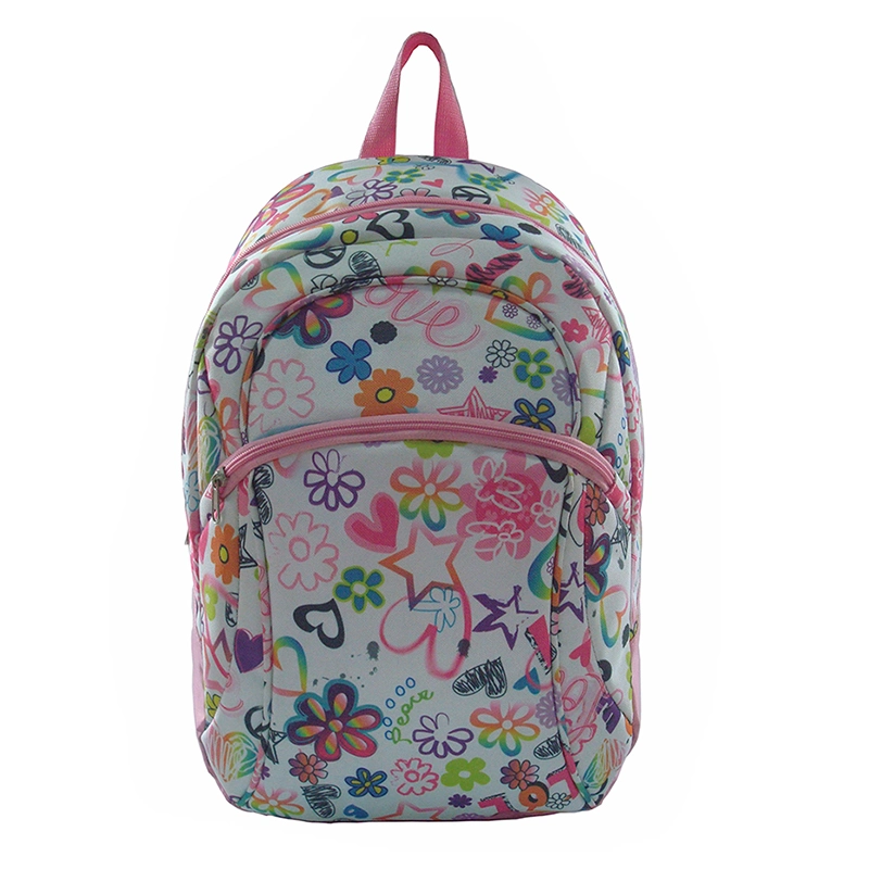 Hot Sell Canvas Vintage Canvas Backpack with Allover Flower Printed