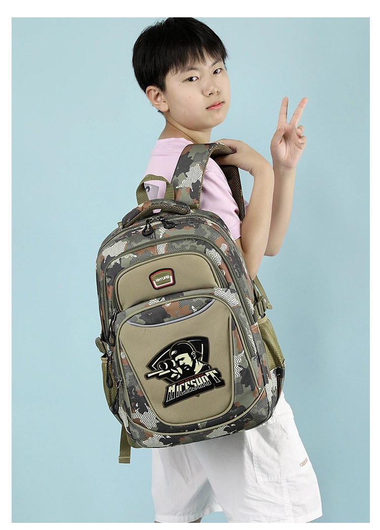 Custom Kids Camouflage Backpack Large Capacity Boy Cool School Backpack