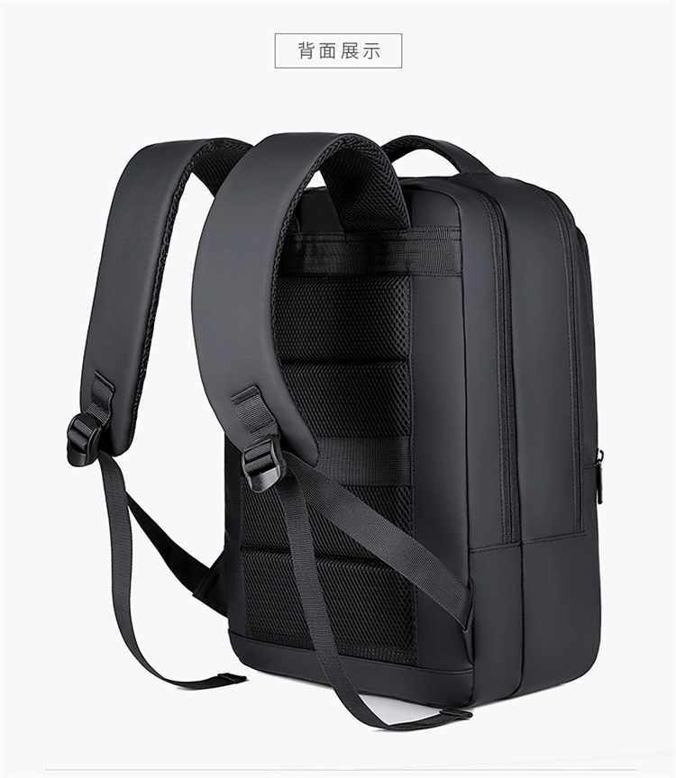 Men Laptop Backpack 15&prime;6 Ultra-Large Capacity Back Pack Elegant Black Male Bagpack Waterproof Breathable Laptop Bag