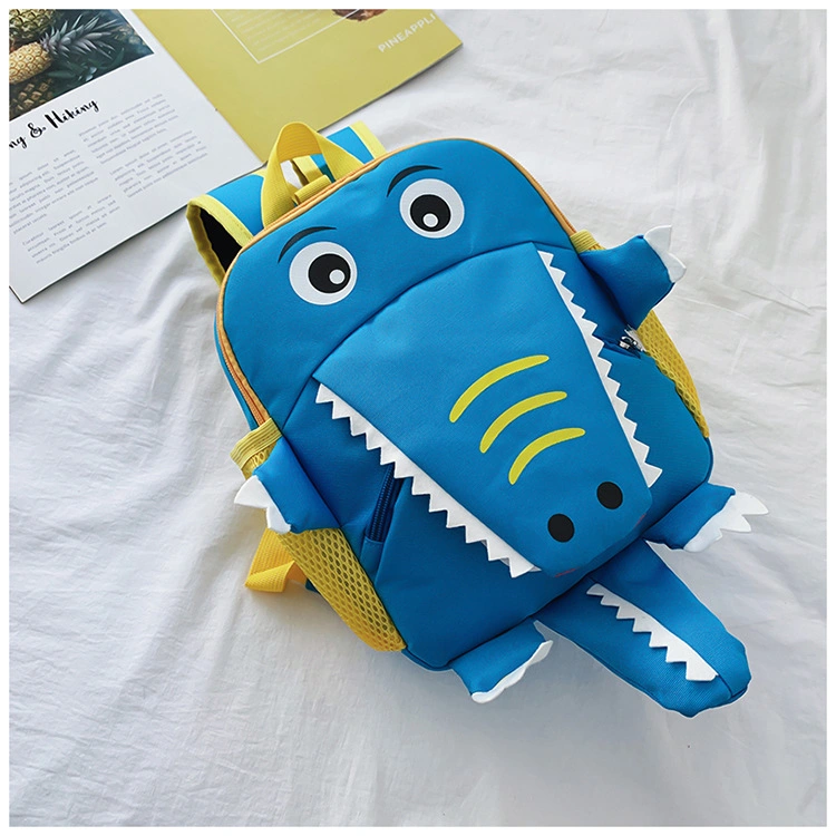 Durable New Fashion Cute Toddler Backpack Custom Kid School Bag Cartoon Oxford Cloth Backpack Question Dinosaur 3D Backpacks