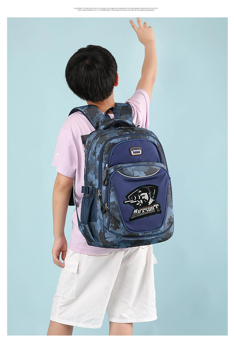 Custom Kids Camouflage Backpack Large Capacity Boy Cool School Backpack