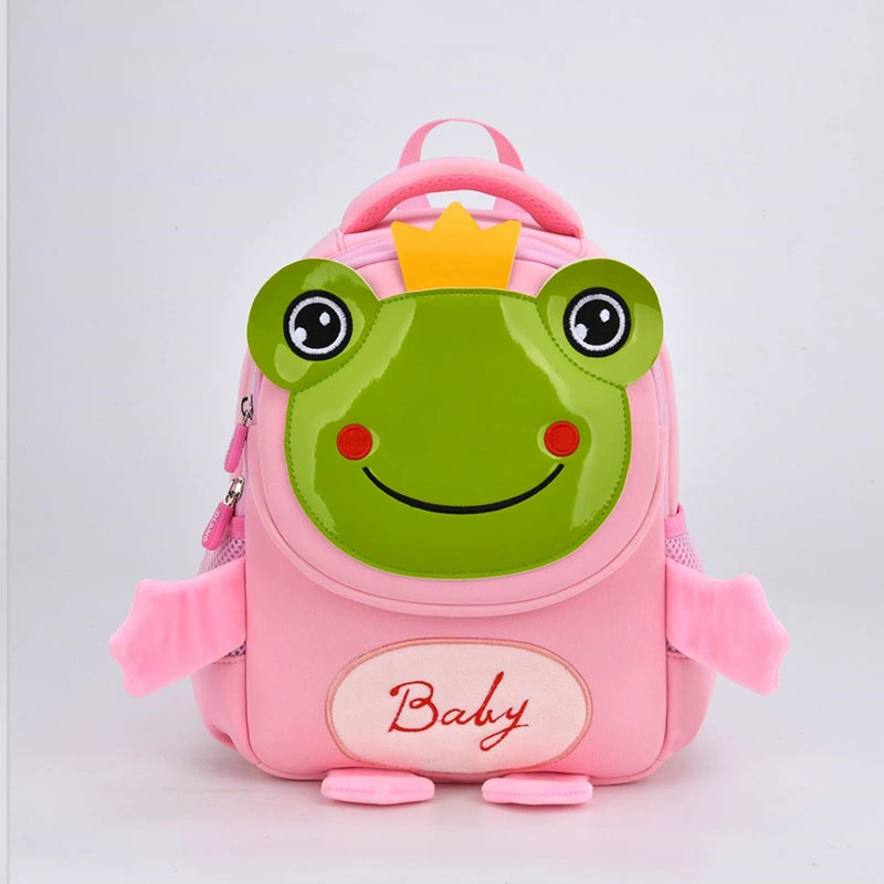 Wholesale Little Frog Cute Neoprene Cartoon Animal Children Backpacks for Kid Primary Student