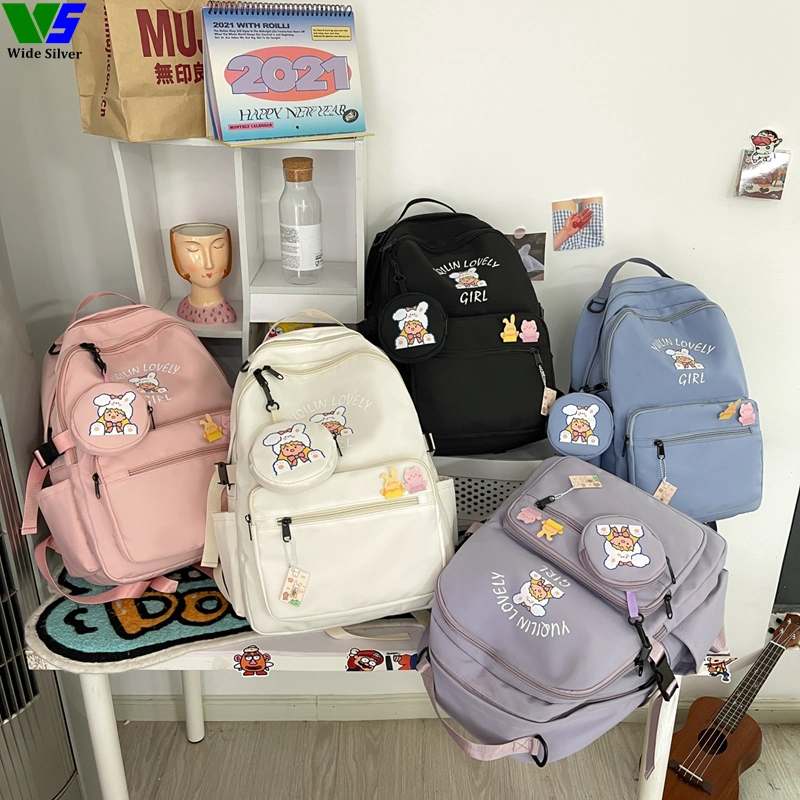 Wide Silver Berserk Students Bags New Style Different Types Soft Fabric Backpack