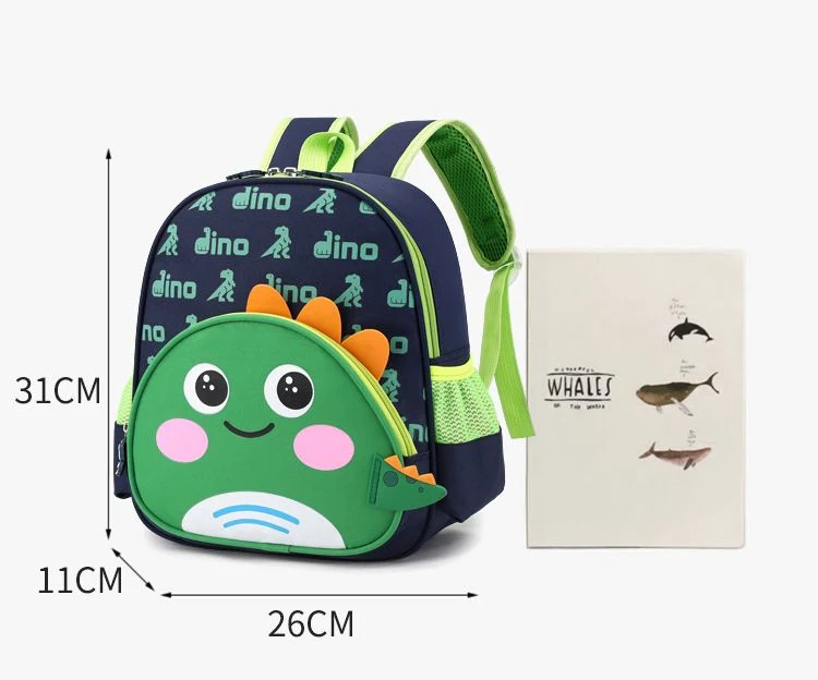 Kindergarten Boys and Girls Cartoon Nice Baby Dinosaur Backpack Bag New Girls Children Waterproof School Bags for Kids