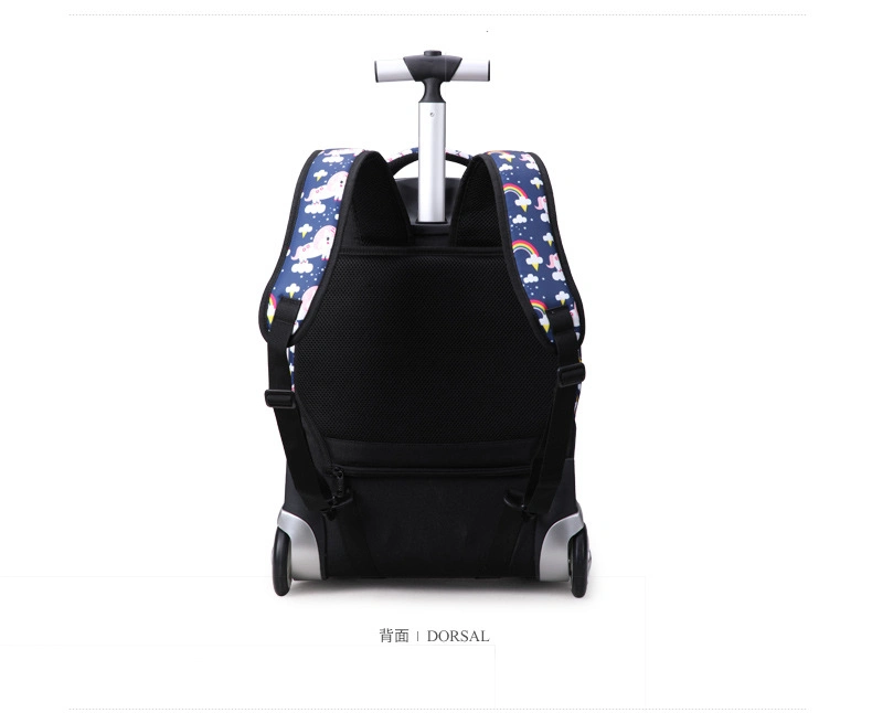 Wheeled Trolley Rolling Primary Double Shoulder School Students Kids Child Children Schoolbag Bag Pack Backpack (CY3293)