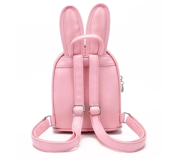 Cute Rabbit Ears Kids Children Girls Backpack Small PU Printing Pattern School Bags Kids Backpack