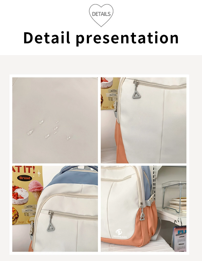 Schoolbag Female New Large Capacity Junior High School High School Backpack Male Light Day System Simple Fashion Port Style Backpack