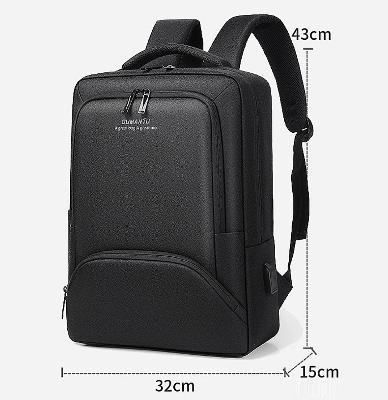 Women Fashion 15.6 Inch Laptop Waterproof Rucksack Travel Computer Pack School Bag for Male Men&prime;s Business USB Backpack