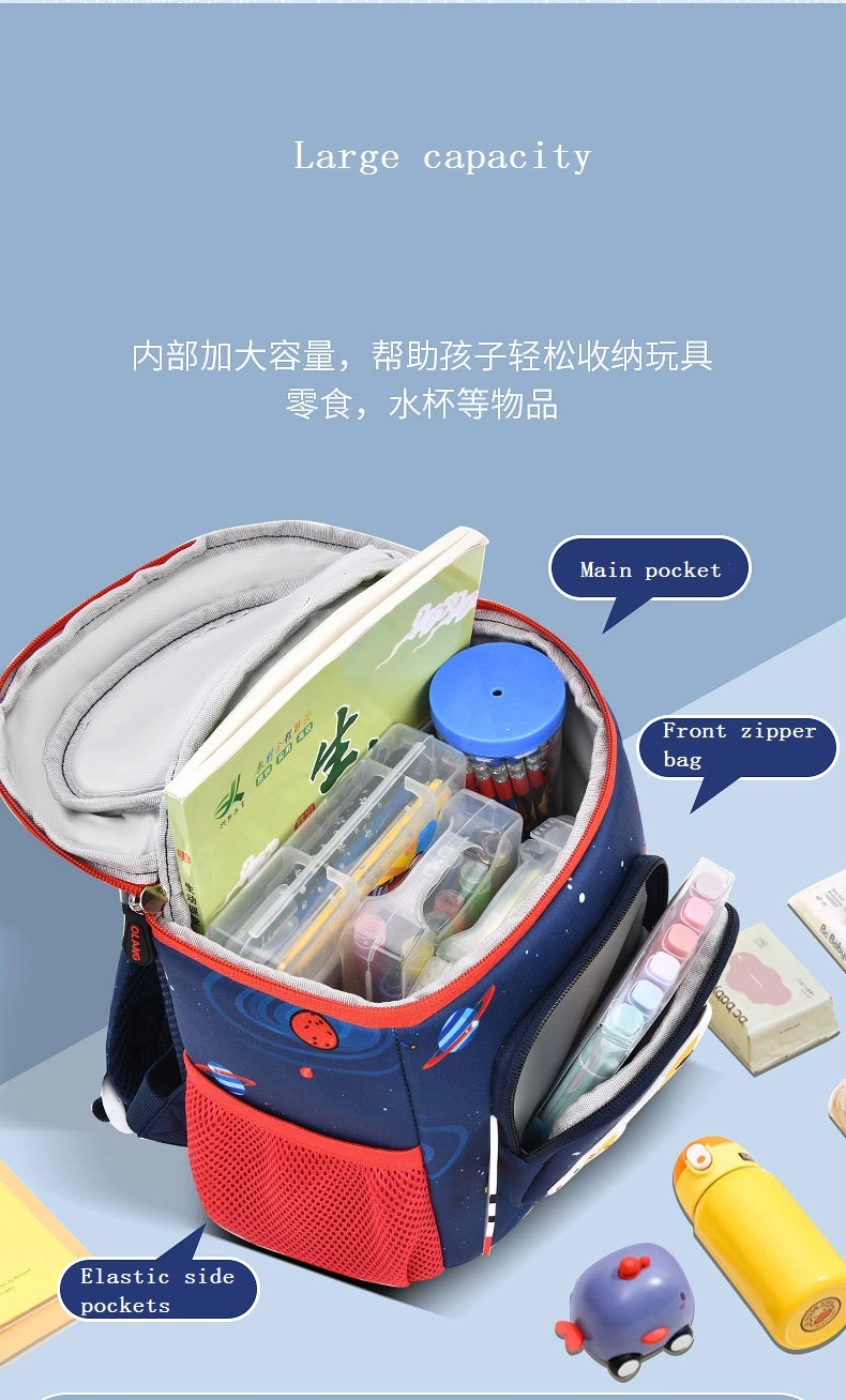 Kids Use Purple Navy Blue Backpack for Girls Boys Waterproof Eco-Friendly Material Baby Bag