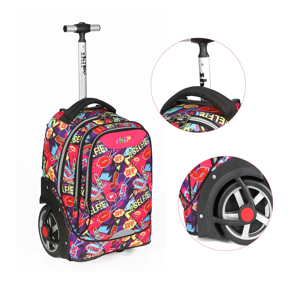 Factory Multi-Use School Bags Wheeled Backpack Kids Travel Trolley Luggage Backpack with Wheels