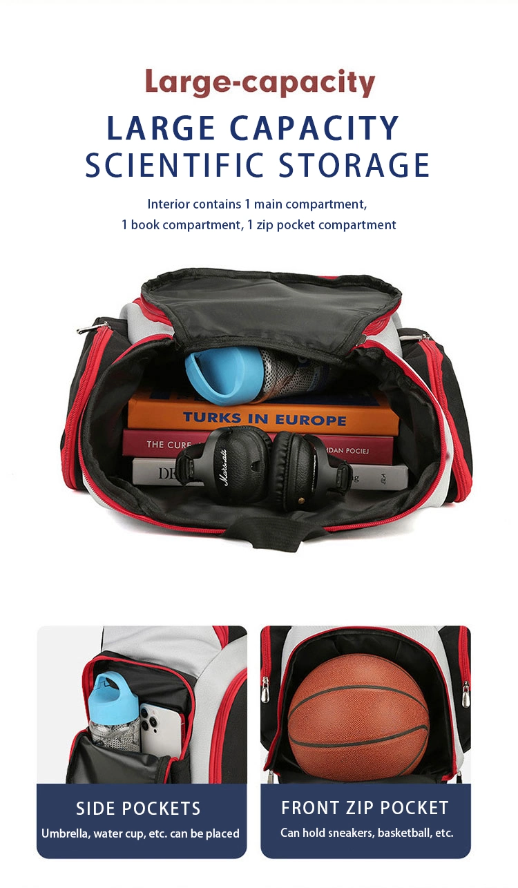 Basketball Backpack Men&prime;s Sports Gym Bag Youth Football Bag Large Capacity Backpack