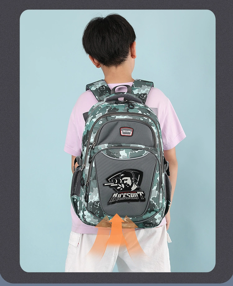 Custom Kids Camouflage Backpack Large Capacity Boy Cool School Backpack