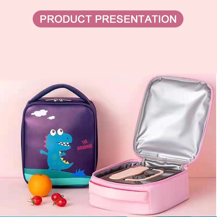 Customized Logo Small Portable Thermal Kids Cute Cartoon Cooler Picnic Bag