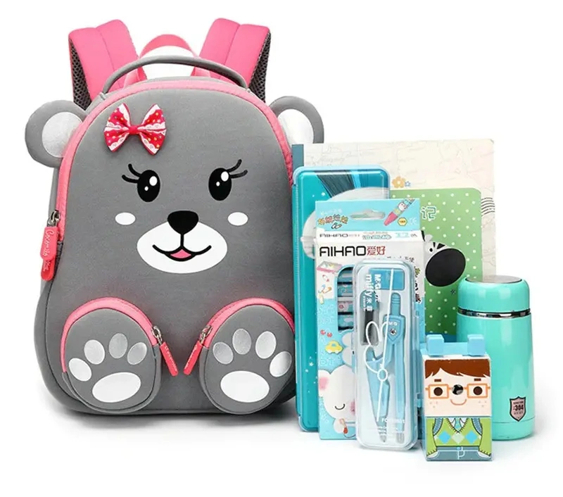 Fashion 3D Lovely Water Proof Picture Animals Design Children Custom Backpacks Kids School Bag for Girls Boys