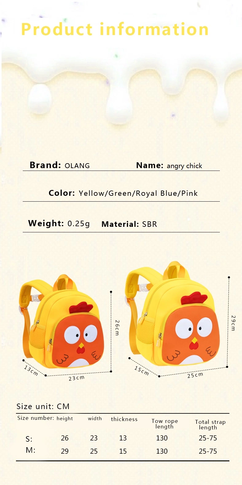 2022 Children&prime; S Backpack Kids Bookbag Childish Students Schoolbag for Boys Girls Chest Strap