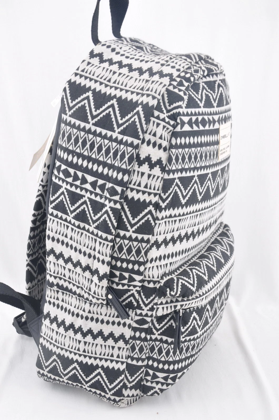 Black and White Fashion Jacquard Girls Women Backpack