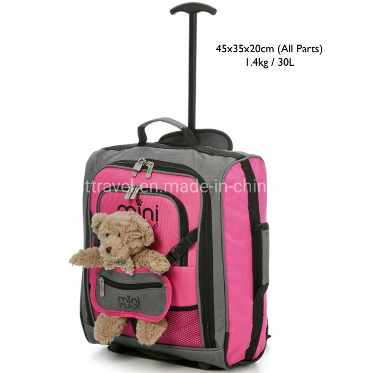 Children Kids Wheeled Backpack Cabin Luggage Rucksack Small Light Travel Backpack Trolley Bags