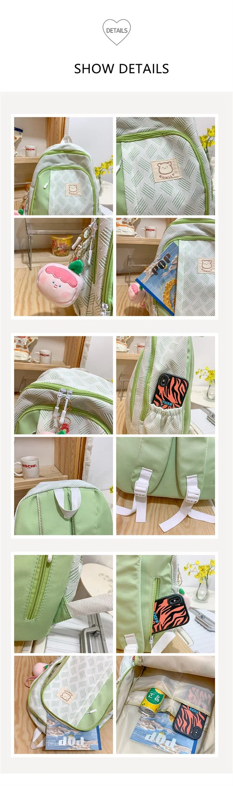 Wholesale Ins Fashion Cute Cheap Student Simple Lightweight Large Capacity Backpack