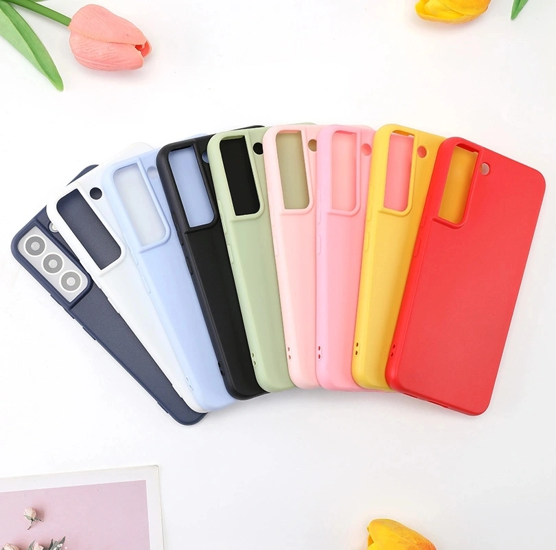 2023 New Arrival Candy Color Soft TPU Mobile Phone Back Cover Silicone Case for Sam Sung S23/S23 Ultra