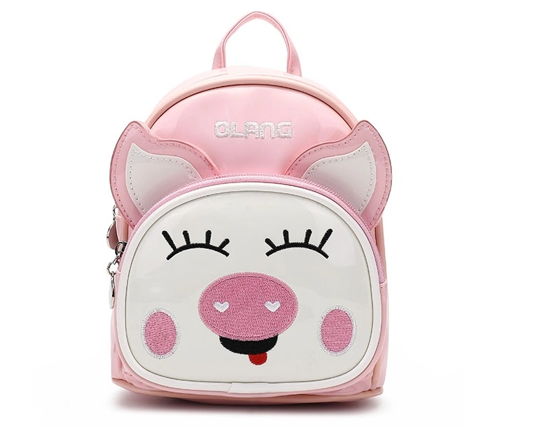 Custom Cute Preschool Primary Waterproof Backpack 3D Small Pig Schoolbag Toddler Bookbag for Kids Girl