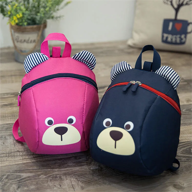 New Kindergarten Cartoon Bear Anti-Lost Waterproof Children Toddler Kids Backpack