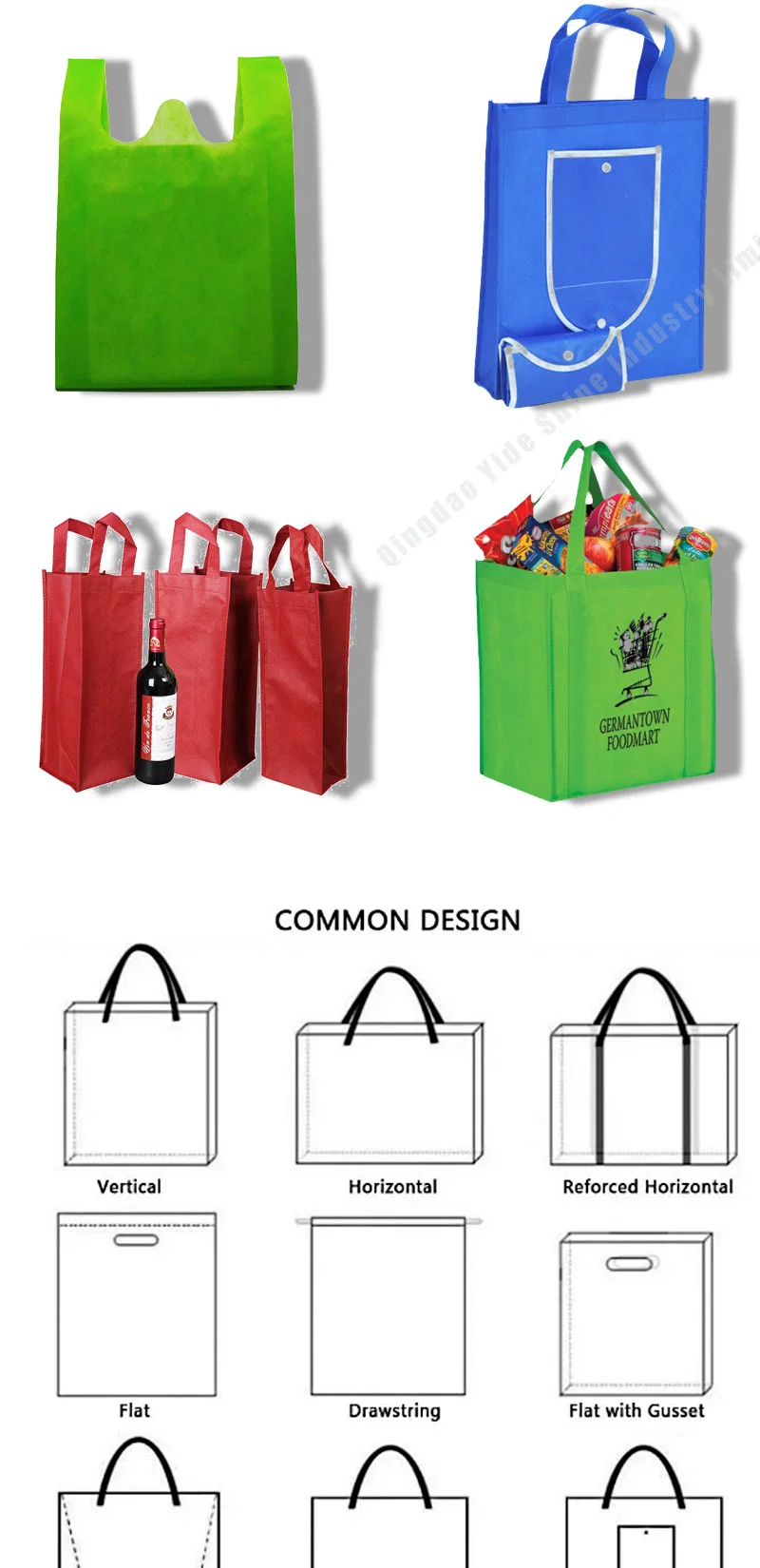 Customized Printing U Cut Non Woven Bags School Backpack