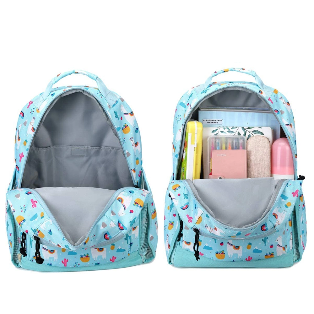 Llama Backpack for Girls Boys Backpack Elementary School Backpack for Kids Backpacks for Girls 17 Inch School Bag