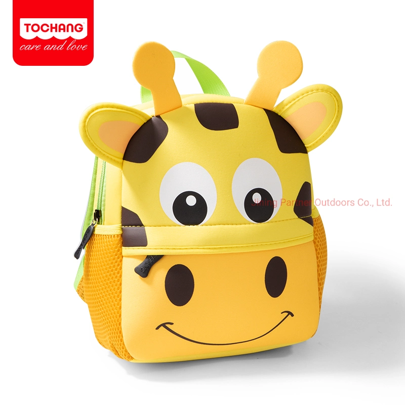 2022 New Kid Giraffe Neoprene School Backpack Animal Bag for Kindergarten Students