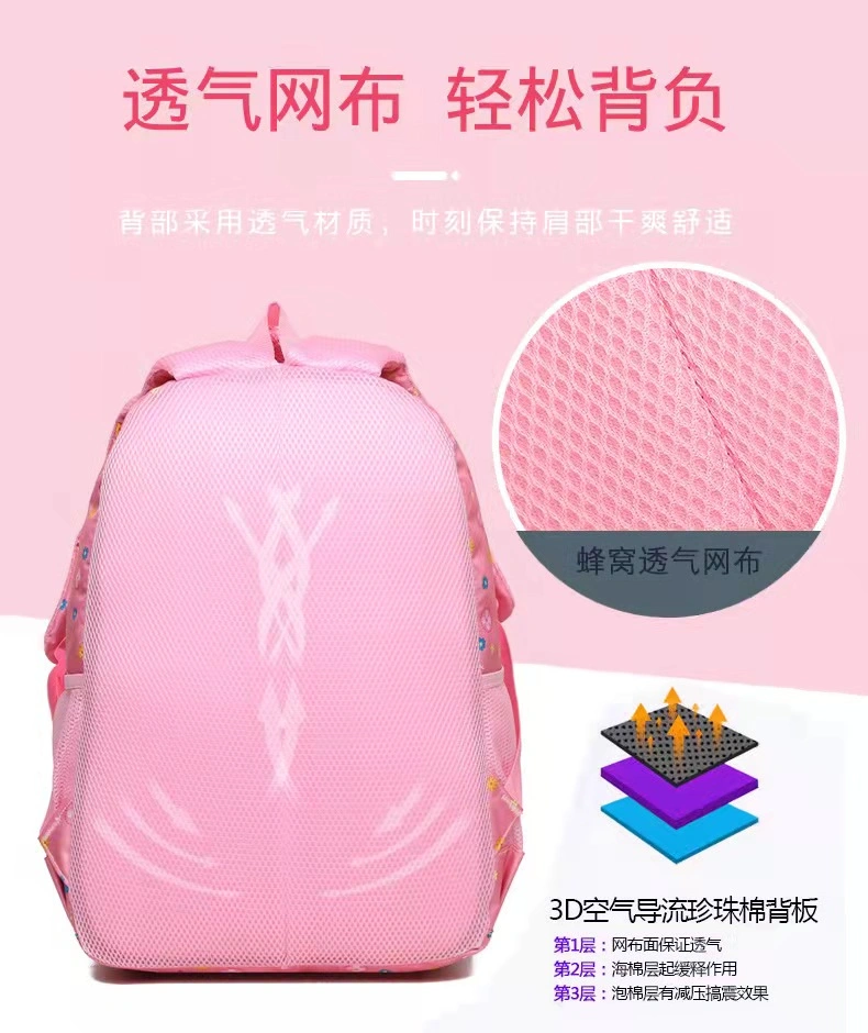 Custom Printed School Girls High Quality Book Bag for Children Backpack